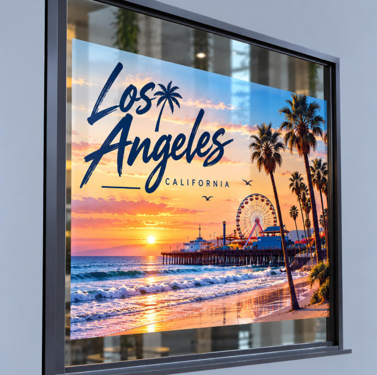 Adhesive Vinyl window decal - Los Angeles